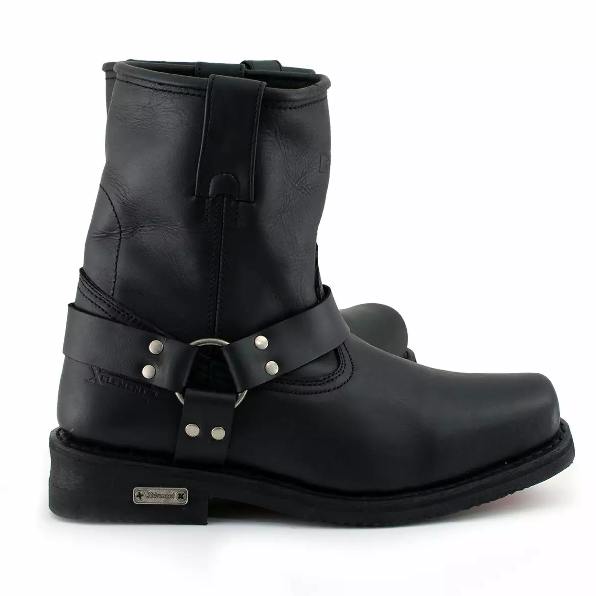 Xelement 1436 Men's 'Butch' Black Leather Short Harness Motorcycle Boots 9 Xelement 1436 Men's 'Butch' Black Leather Short Harness Motorcycle Boots - Image 7