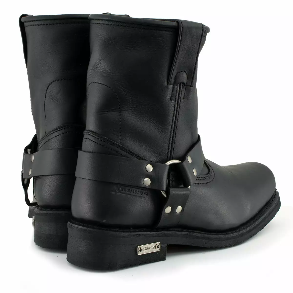 Xelement 1436 Men's 'Butch' Black Leather Short Harness Motorcycle Boots 12 Xelement 1436 Men's 'Butch' Black Leather Short Harness Motorcycle Boots - Image 10