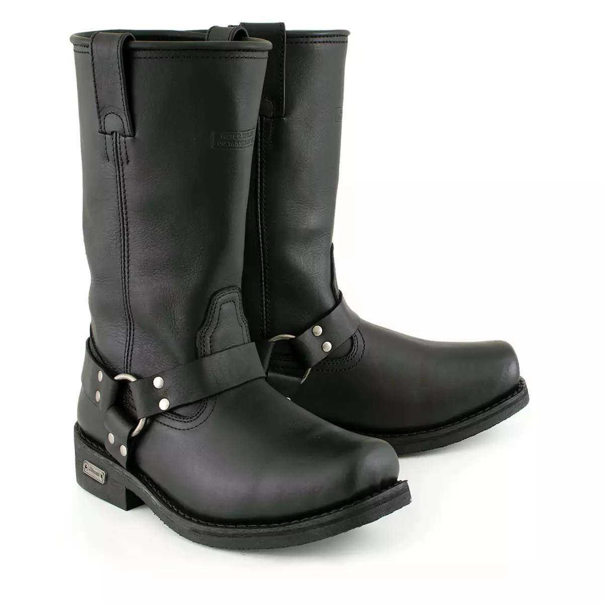 Xelement 1442 Men's 'Classic Harness' Black Leather Motorcycle Biker Boots (in Wide And Regular Width) 9 Xelement 1442 Men's 'Classic Harness' Black Leather Motorcycle Biker Boots (in Wide And Regular Width) - Image 7