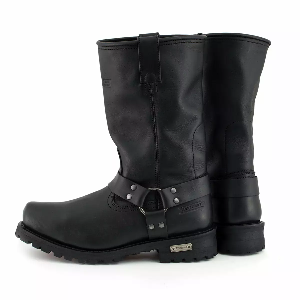 Xelement 1443 Men's Black 'Rider' 13-Inch Leather Harness Motorcycle Biker Boots 10 Xelement 1443 Men's Black 'Rider' 13-Inch Leather Harness Motorcycle Biker Boots - Image 9