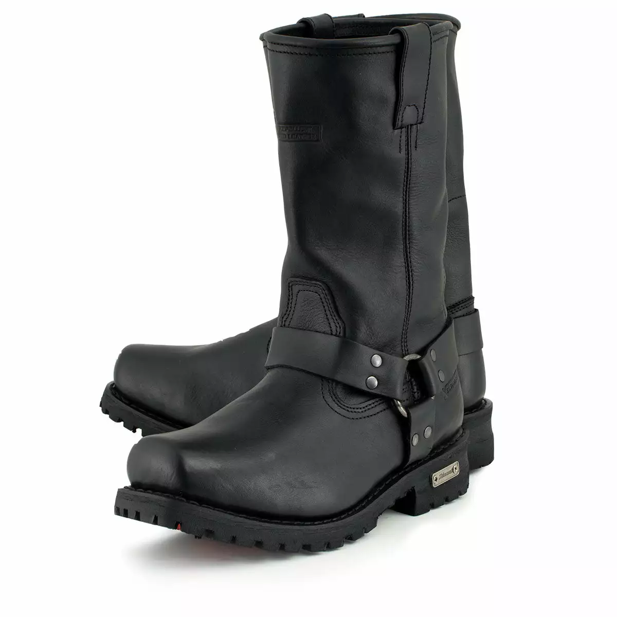 Xelement 1443 Men's Black 'Rider' 13-Inch Leather Harness Motorcycle Biker Boots 11 Xelement 1443 Men's Black 'Rider' 13-Inch Leather Harness Motorcycle Biker Boots - Image 10
