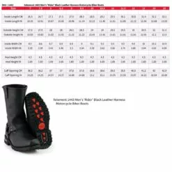 Xelement 1443 Men's Black 'Rider' 13-Inch Leather Harness Motorcycle Biker Boots 13 Xelement 1443 Men's Black 'Rider' 13-Inch Leather Harness Motorcycle Biker Boots -Winter shoes Sales Shop 1443 size chart