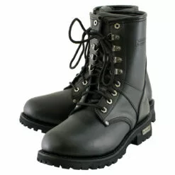 Xelement 1446 Men's 'Vigilant' Black Leather Logger Boots With Inside Zipper -Winter shoes Sales Shop 1446 5