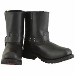 Xelement 1502 Men's 'Killa' Black Leather Zippered Harness Motorcycle Boots -Winter shoes Sales Shop 1502 4