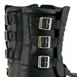 Xelement 1503 Men's Black 'Executioner' Leather Motorcycle Boots -Winter shoes Sales Shop 1503 close buckle