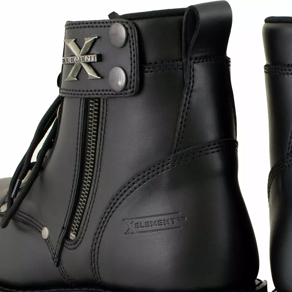 Xelement 1505 Men's 'Sprocket' Black Leather Advanced Lace-Up Motorcycle Boots 8 Xelement 1505 Men's 'Sprocket' Black Leather Advanced Lace-Up Motorcycle Boots - Image 6