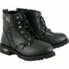 Xelement 1505 Men's 'Sprocket' Black Leather Advanced Lace-Up Motorcycle Boots -Winter shoes Sales Shop 1505 main 1