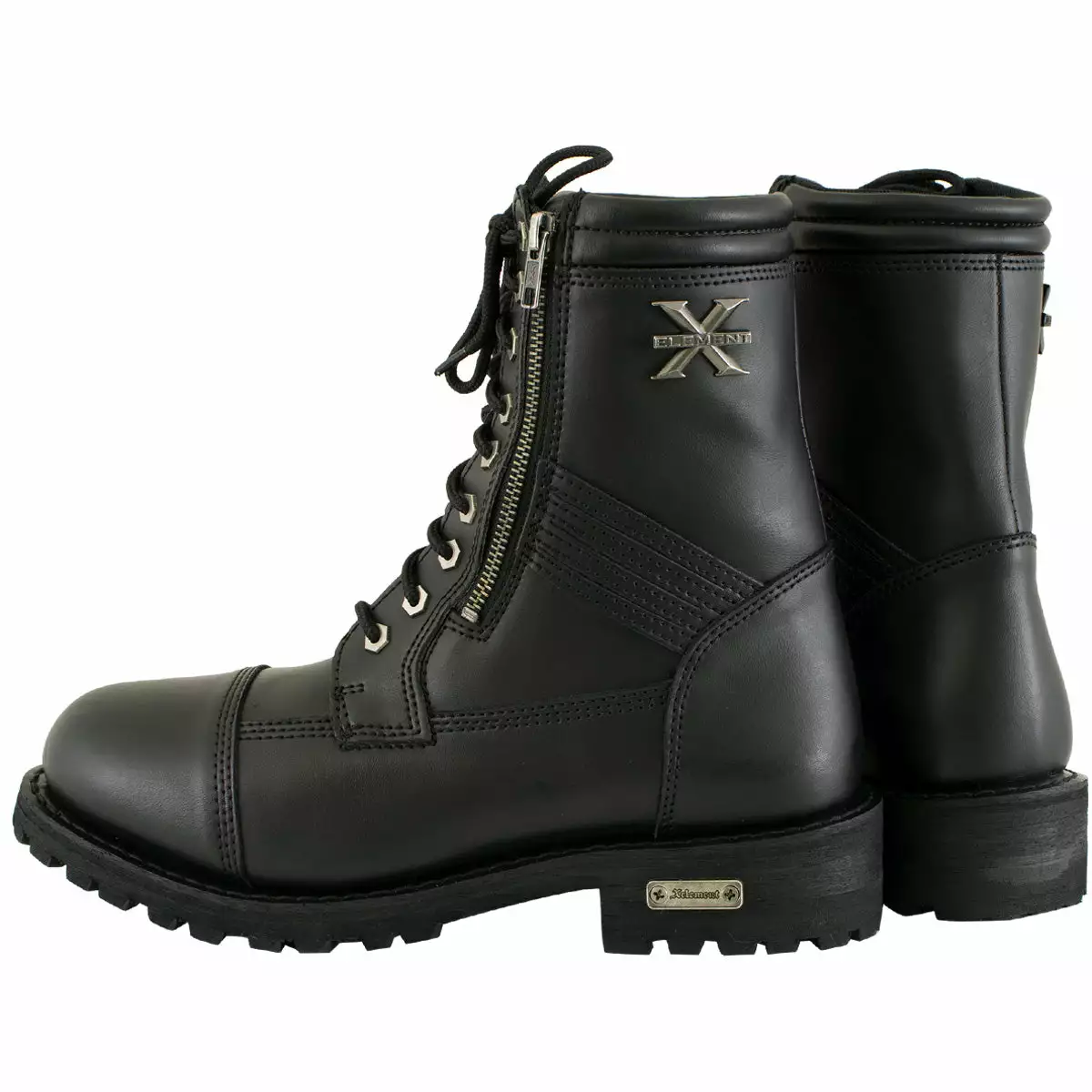 Xelement 1506 Men's 'Impact' Black Leather Lace-Up Motorcycle Biker Boots 10 Xelement 1506 Men's 'Impact' Black Leather Lace-Up Motorcycle Biker Boots - Image 8