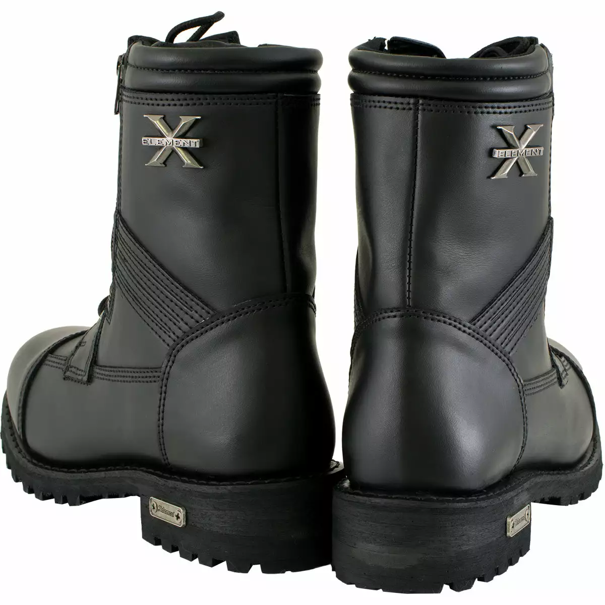 Xelement 1506 Men's 'Impact' Black Leather Lace-Up Motorcycle Biker Boots 7 Xelement 1506 Men's 'Impact' Black Leather Lace-Up Motorcycle Biker Boots - Image 5