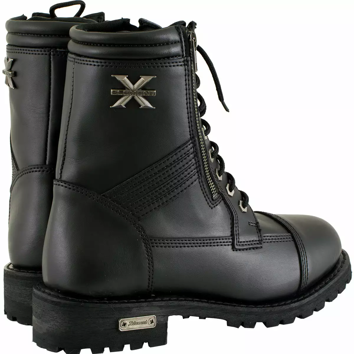 Xelement 1506 Men's 'Impact' Black Leather Lace-Up Motorcycle Biker Boots 8 Xelement 1506 Men's 'Impact' Black Leather Lace-Up Motorcycle Biker Boots - Image 6