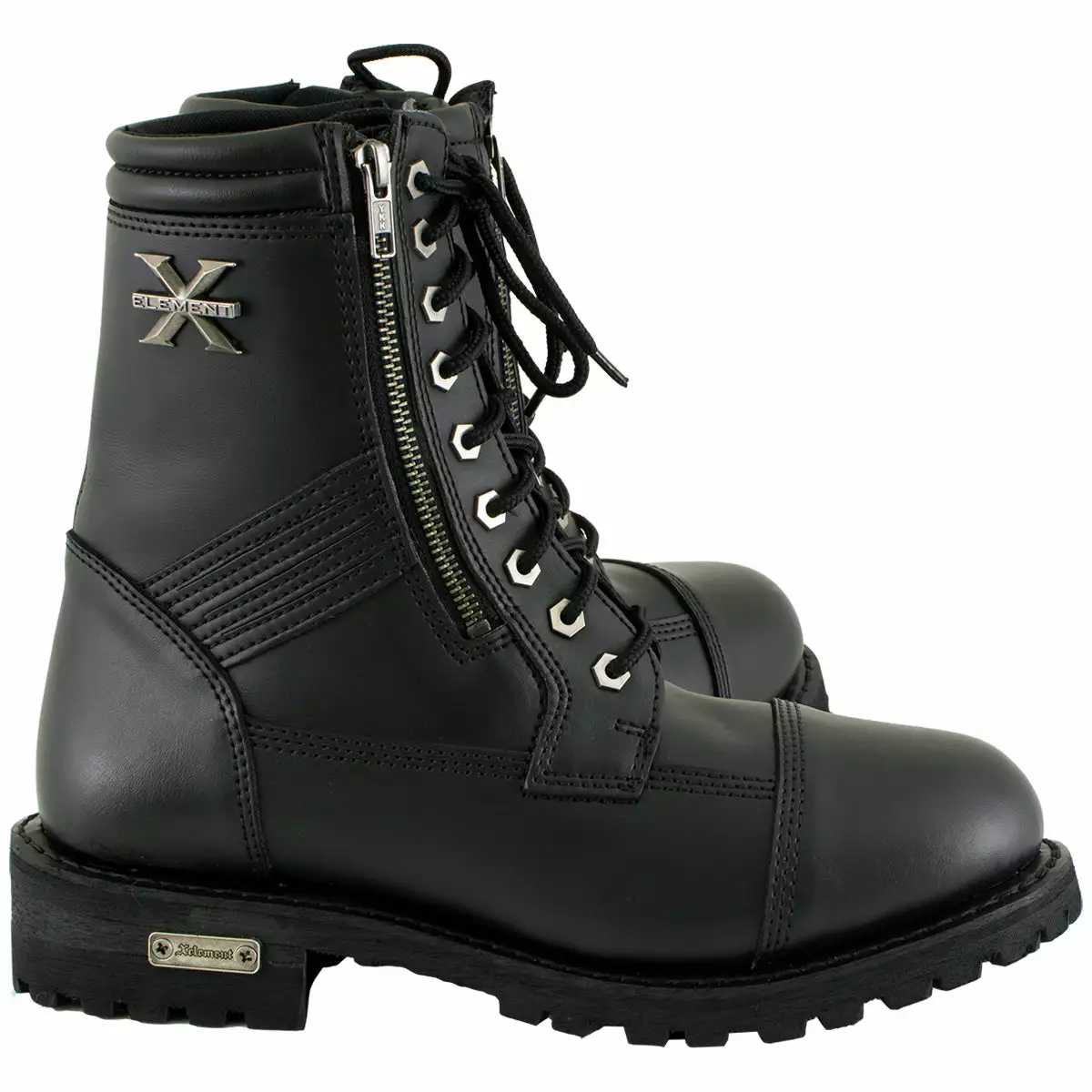 Xelement 1506 Men's 'Impact' Black Leather Lace-Up Motorcycle Biker Boots 11 Xelement 1506 Men's 'Impact' Black Leather Lace-Up Motorcycle Biker Boots - Image 9