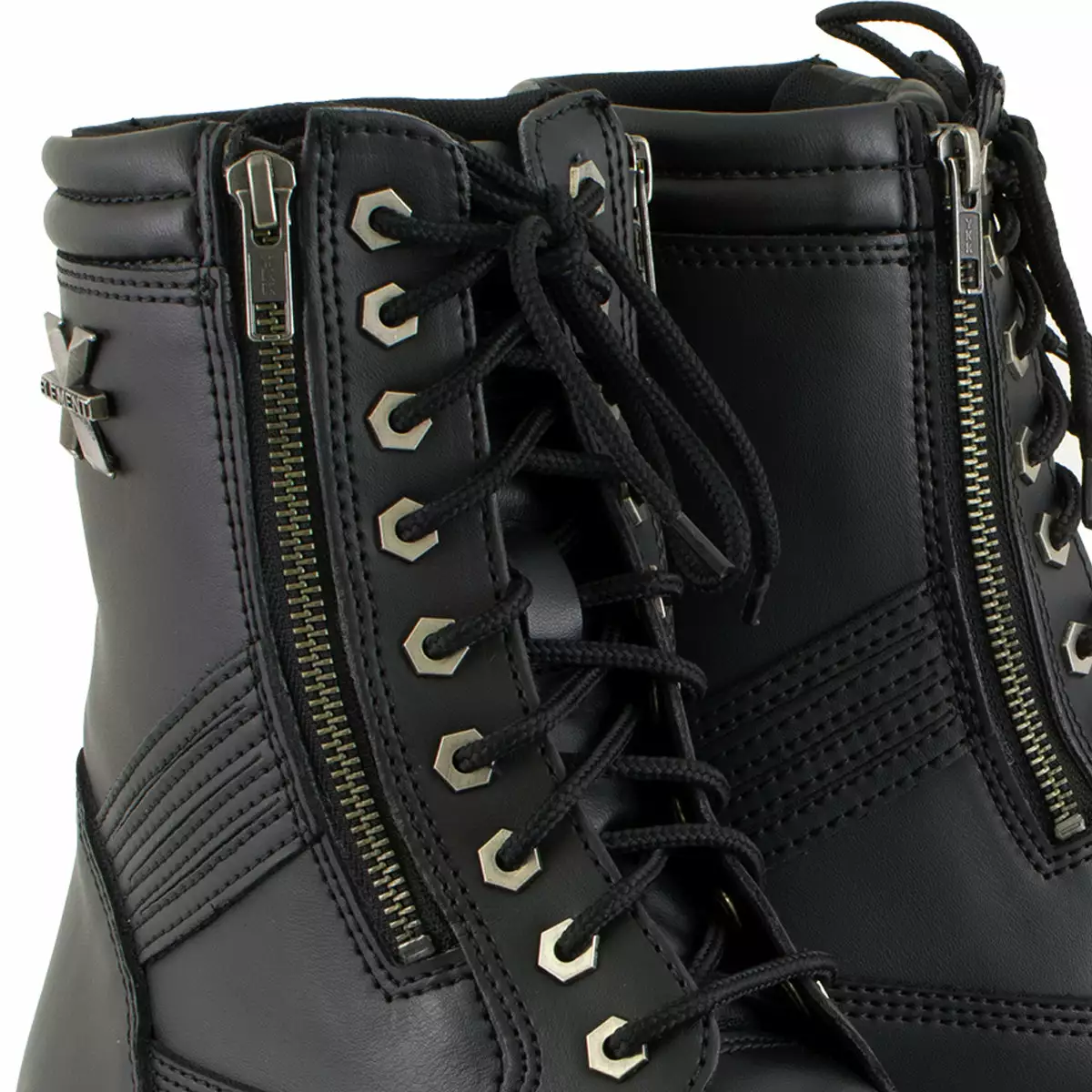 Xelement 1506 Men's 'Impact' Black Leather Lace-Up Motorcycle Biker Boots 12 Xelement 1506 Men's 'Impact' Black Leather Lace-Up Motorcycle Biker Boots - Image 10