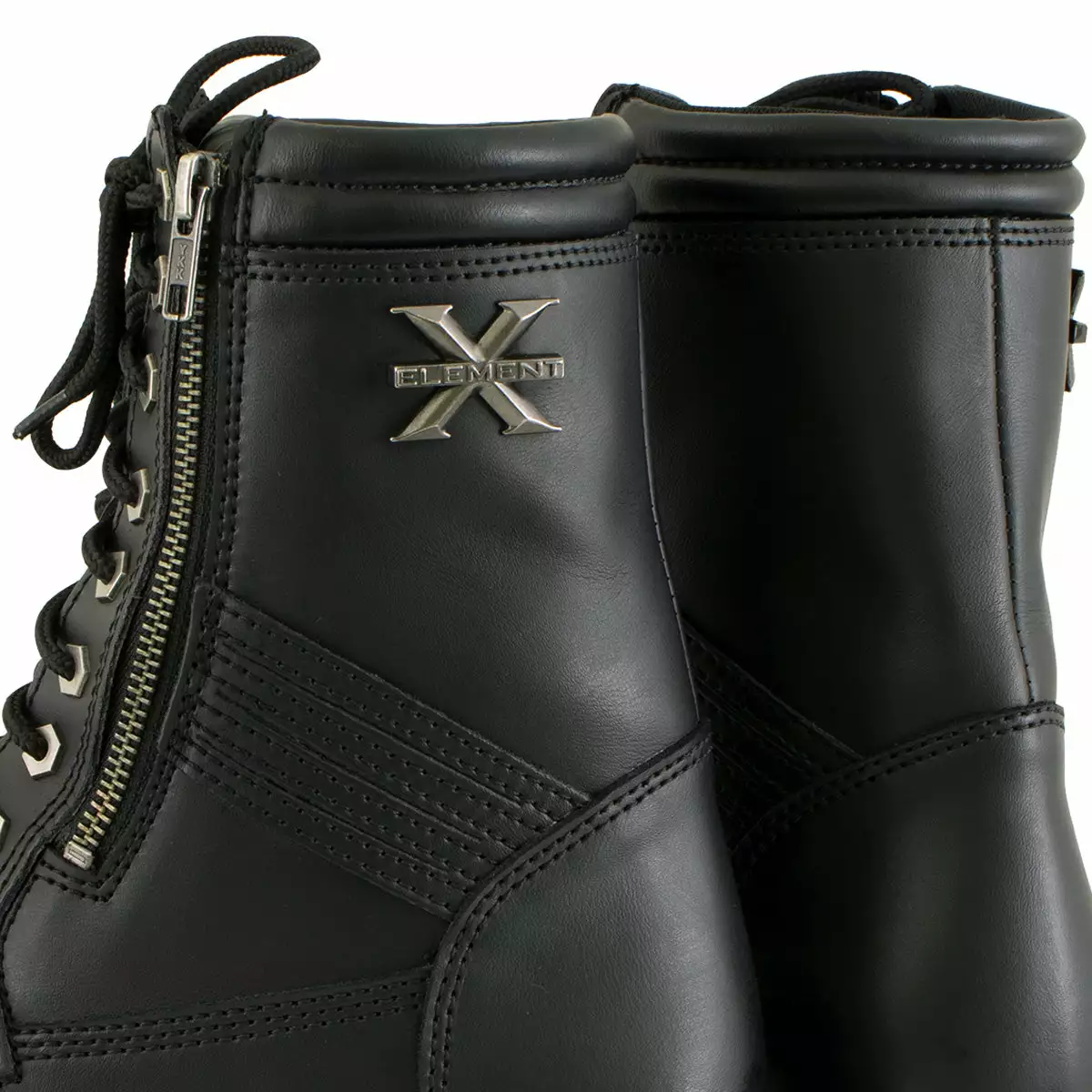 Xelement 1506 Men's 'Impact' Black Leather Lace-Up Motorcycle Biker Boots 9 Xelement 1506 Men's 'Impact' Black Leather Lace-Up Motorcycle Biker Boots - Image 7