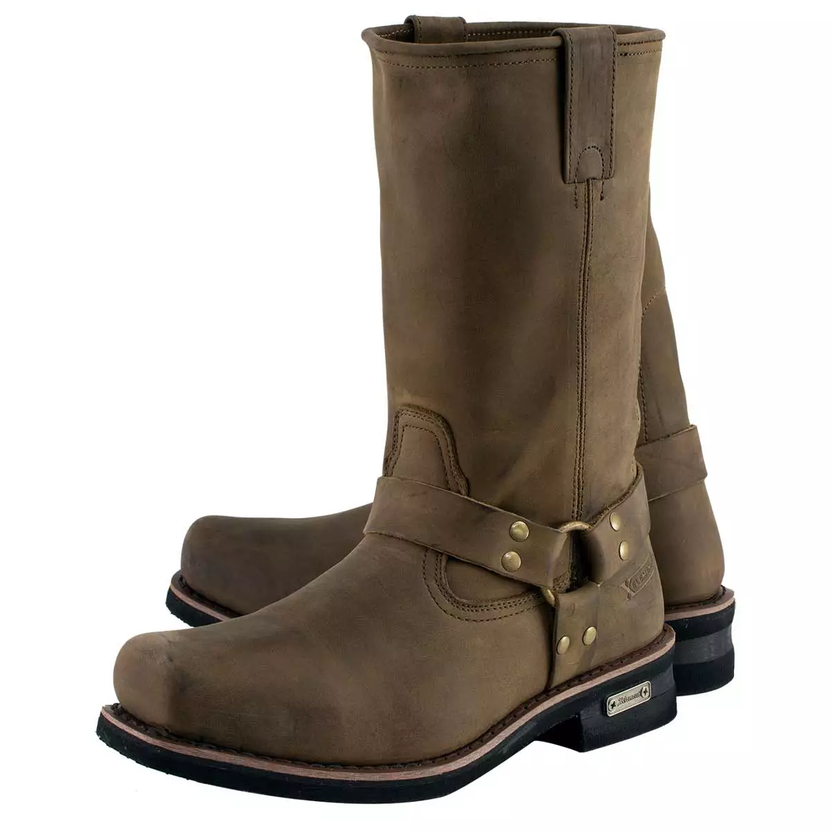 Xelement 1556 Men's 'Crazy Horse' Brown Leather Harness Motorcycle Boots 10 Xelement 1556 Men's 'Crazy Horse' Brown Leather Harness Motorcycle Boots - Image 8