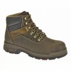Wolverine Cabor Waterproof Work Boots, Extra Wide, Brown Nubuck Leather, Men's Size 12