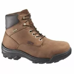 Wolverine Durbin Waterproof Work Boots, Extra Wide, Brown Nubuck Leather, Men's Size 10.5
