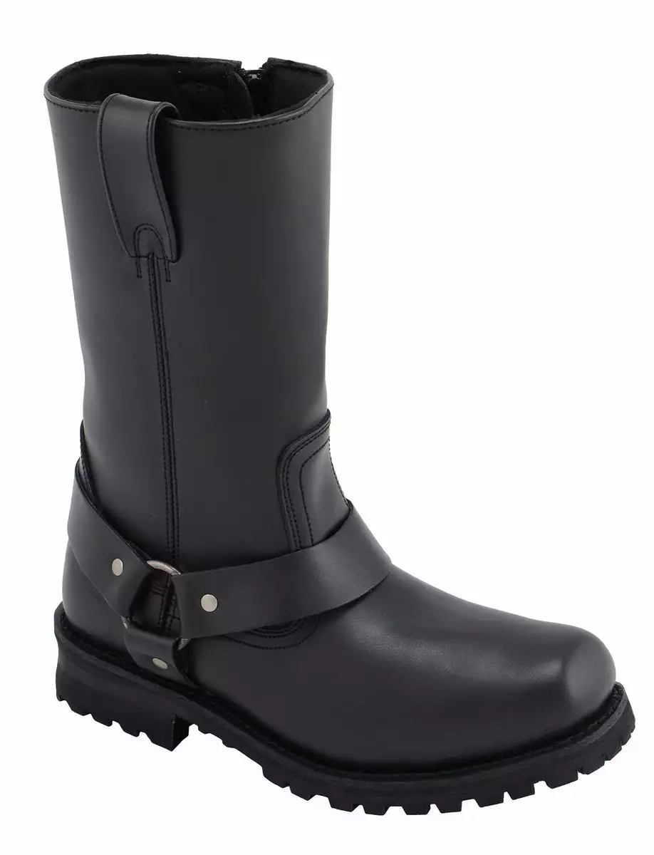 M-Boss Apparel BOS49001 Men's Classic 12-inch Black Harness Leather Motorcycle Boots 4 M-Boss Apparel BOS49001 Men's Classic 12-inch Black Harness Leather Motorcycle Boots - Image 2