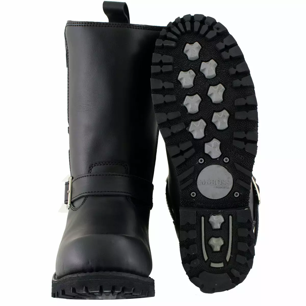 M Boss Motorcycle Apparel BOS49004 Men's 10 Inch Afterburner Leather Motorcycle Boots 4 M Boss Motorcycle Apparel BOS49004 Men's 10 Inch Afterburner Leather Motorcycle Boots - Image 2