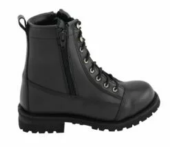 M Boss Motorcycle Apparel BOS49005 Men's 8 Inch Black Accelerator Leather Motorcycle Boots -Winter shoes Sales Shop bos49005 4