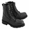 M Boss Motorcycle Apparel BOS49006 Men's 9 Inch Black Trooper Leather Motorcycle Boots