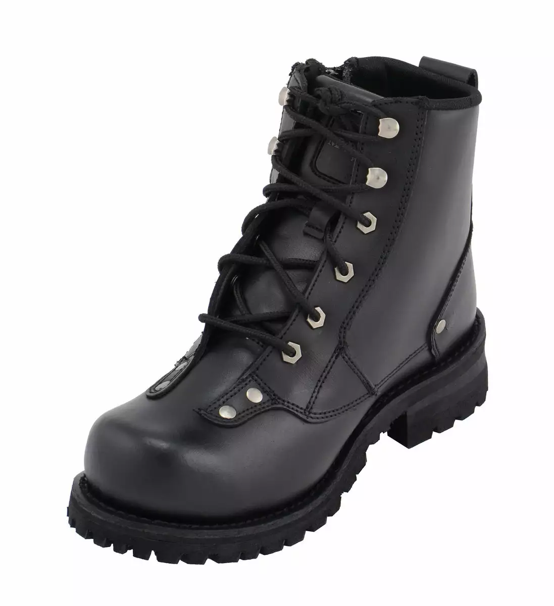 M Boss Motorcycle Apparel BOS49007 Men's 7 Inch Black Outlaw Leather Motorcycle Boots 5 M Boss Motorcycle Apparel BOS49007 Men's 7 Inch Black Outlaw Leather Motorcycle Boots - Image 3