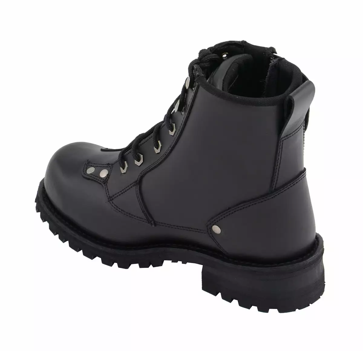 M Boss Motorcycle Apparel BOS49007 Men's 7 Inch Black Outlaw Leather Motorcycle Boots 6 M Boss Motorcycle Apparel BOS49007 Men's 7 Inch Black Outlaw Leather Motorcycle Boots - Image 4