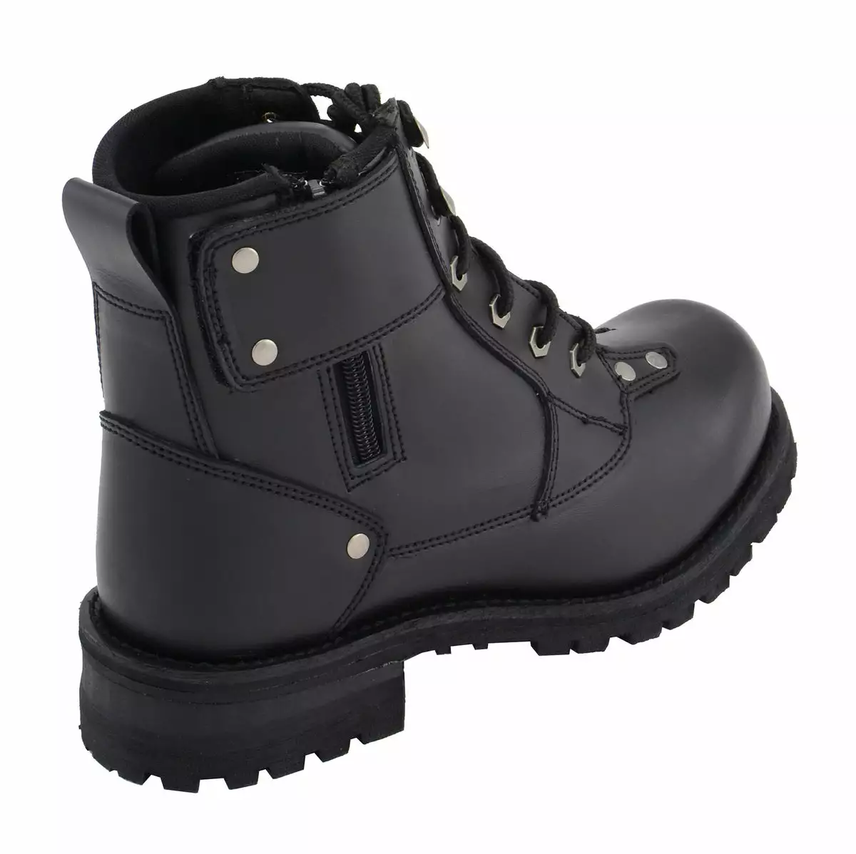 M Boss Motorcycle Apparel BOS49007 Men's 7 Inch Black Outlaw Leather Motorcycle Boots 7 M Boss Motorcycle Apparel BOS49007 Men's 7 Inch Black Outlaw Leather Motorcycle Boots - Image 5