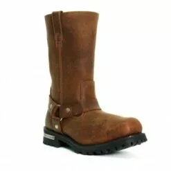 Hot Leathers BTM1001 Men's Rust Brown 11-inch Harness Motorcycle Leather Boots -Winter shoes Sales Shop btm1001 a03