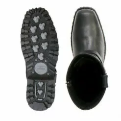 Hot Leathers BTM1004 Men's Black 8-inch Short Harness Leather Boots With Lug Sole -Winter shoes Sales Shop btm1004 a11 1 both