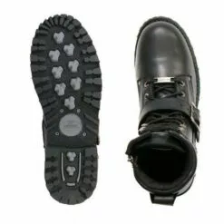 Hot Leathers BTM1006 Men's Black 8-inch Logger Leather Boots With Adjustable Buckle 31 Hot Leathers BTM1006 Men's Black 8-inch Logger Leather Boots With Adjustable Buckle -Winter shoes Sales Shop btm1006 a10 both