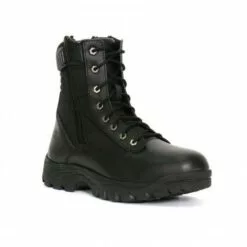 Hot Leathers BTM1012 Men's Black Leather Swat Style Lace Up Boots With Zippers -Winter shoes Sales Shop btm1012 a03
