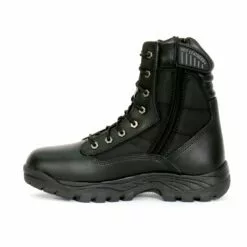 Hot Leathers BTM1012 Men's Black Leather Swat Style Lace Up Boots With Zippers -Winter shoes Sales Shop btm1012 a06
