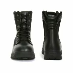 Hot Leathers BTM1012 Men's Black Leather Swat Style Lace Up Boots With Zippers -Winter shoes Sales Shop btm1012 both