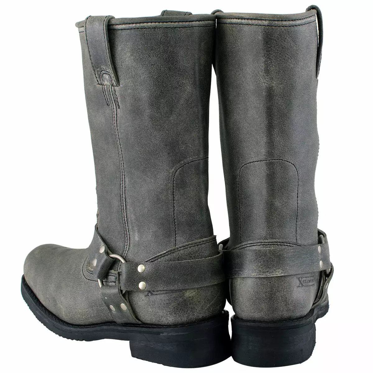Xelement LU1605 Men's Classic Stone Wash Grey 13-inch Leather Harness Motorcycle Boots 7 Xelement LU1605 Men's Classic Stone Wash Grey 13-inch Leather Harness Motorcycle Boots - Image 5