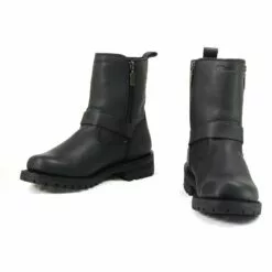 Milwaukee Motorcycle Clothing Company MB407 Men's Black Afterburner Motorcycle Leather Boots -Winter shoes Sales Shop mb407 2 web