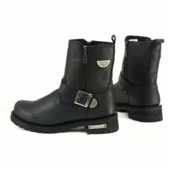 Milwaukee Motorcycle Clothing Company MB407 Men's Black Afterburner Motorcycle Leather Boots -Winter shoes Sales Shop mb407 4 web