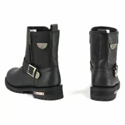 Milwaukee Motorcycle Clothing Company MB407 Men's Black Afterburner Motorcycle Leather Boots -Winter shoes Sales Shop mb407 5 web