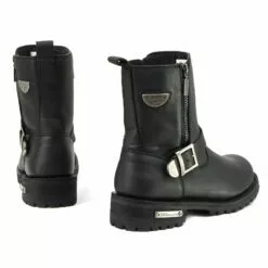 Milwaukee Motorcycle Clothing Company MB407 Men's Black Afterburner Motorcycle Leather Boots -Winter shoes Sales Shop mb407 6 web