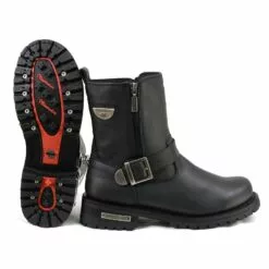 Milwaukee Motorcycle Clothing Company MB407 Men's Black Afterburner Motorcycle Leather Boots -Winter shoes Sales Shop mb407 9 web