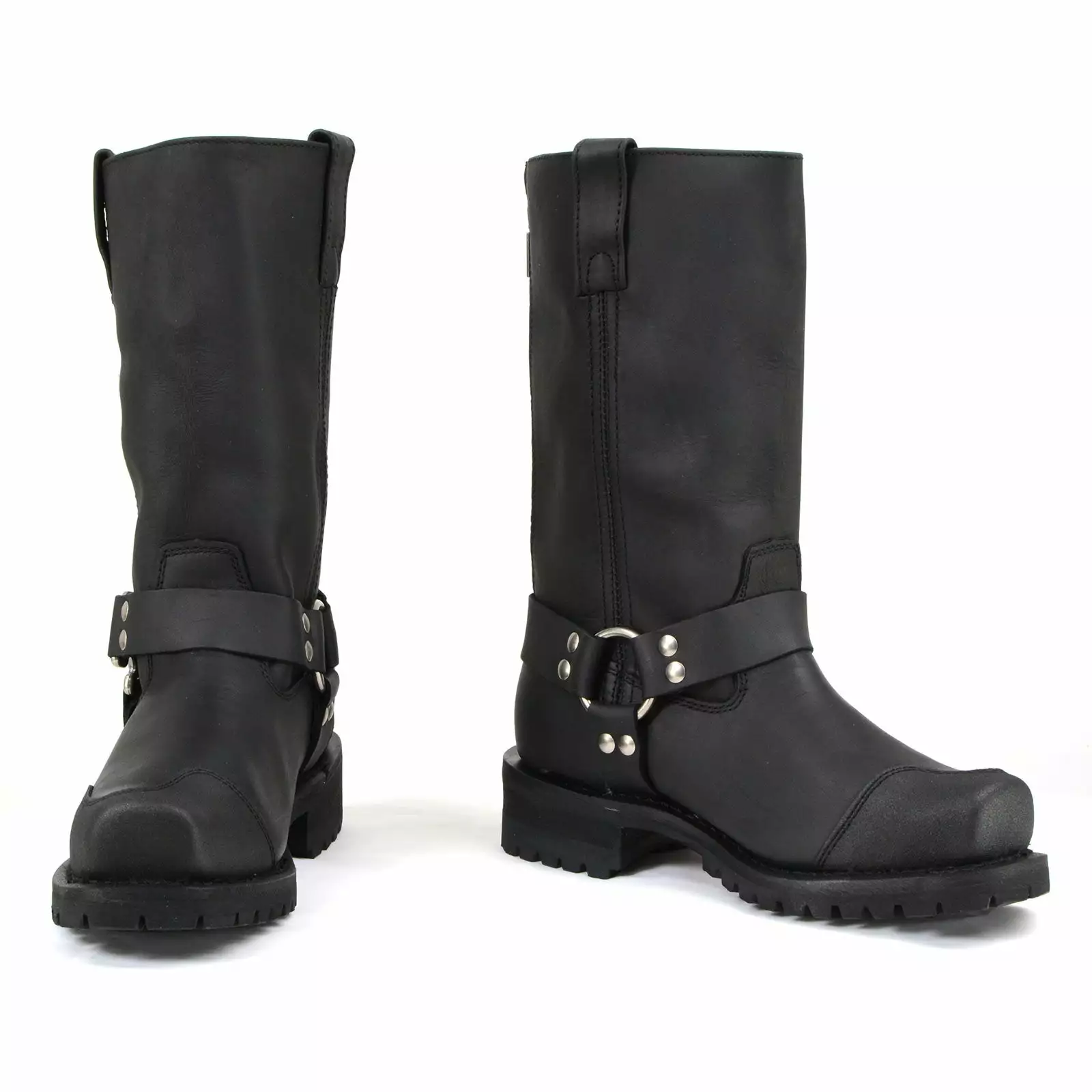 Milwaukee Motorcycle Clothing Company MB411 Men's Black Drag Harness Motorcycle Leather Boots 4 Milwaukee Motorcycle Clothing Company MB411 Men's Black Drag Harness Motorcycle Leather Boots - Image 2