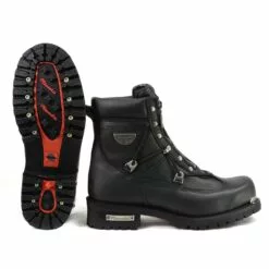 Milwaukee Motorcycle Clothing Company MB440 Men's Black Throttle Motorcycle Leather Boots -Winter shoes Sales Shop mb440 9 web