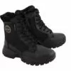 Milwaukee Leather MBL9495 Women Black Leather Tactical Boots With Side Zipper -Winter shoes Sales Shop mbl9495