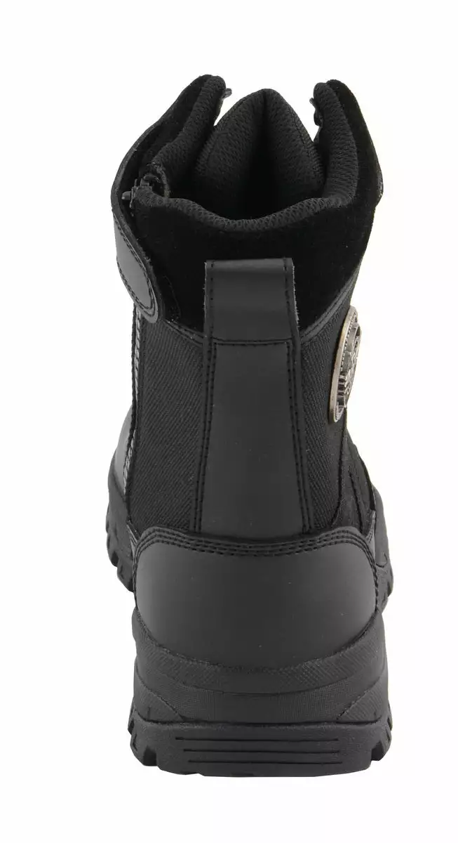 Milwaukee Leather MBL9495 Women Black Leather Tactical Boots With Side Zipper 9 Milwaukee Leather MBL9495 Women Black Leather Tactical Boots With Side Zipper - Image 7