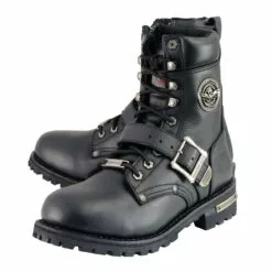 Milwaukee Leather MBM101W Men's Black Leather Wide-Width Lace-Up Engineer Motorcycle Boots With Side Zipper Entry -Winter shoes Sales Shop mbm101 3 edit a c933810b 04d4 45c8 a221 80c46c336d4a