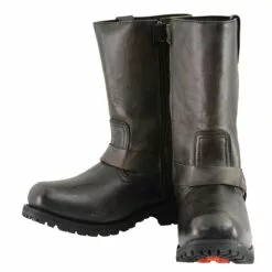 Milwaukee Leather MBM9005W Men's Classic Distressed Brown 'Wide Width' 11-inch Harness Square Toe Motorcycle Boots -Winter shoes Sales Shop mbm9005 2 edit a