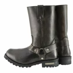 Milwaukee Leather MBM9005W Men's Classic Distressed Brown 'Wide Width' 11-inch Harness Square Toe Motorcycle Boots -Winter shoes Sales Shop mbm9005 4 edit a