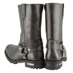 Milwaukee Leather MBM9005W Men's Classic Distressed Brown 'Wide Width' 11-inch Harness Square Toe Motorcycle Boots -Winter shoes Sales Shop mbm9005 5 edit a