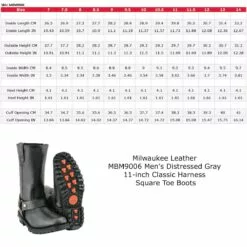 Milwaukee Leather MBM9006 Men's Distressed Gray Leather 11-inch Classic Harness Square Toe Motorcycle Boots 17 Milwaukee Leather MBM9006 Men's Distressed Gray Leather 11-inch Classic Harness Square Toe Motorcycle Boots -Winter shoes Sales Shop mbm9006 specs web