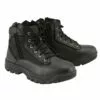 Milwaukee Leather MBM9011 Men's 6-inch Black Leather Tactical Lace-Up Boots With Side Zipper Entry -Winter shoes Sales Shop mbm9011 main