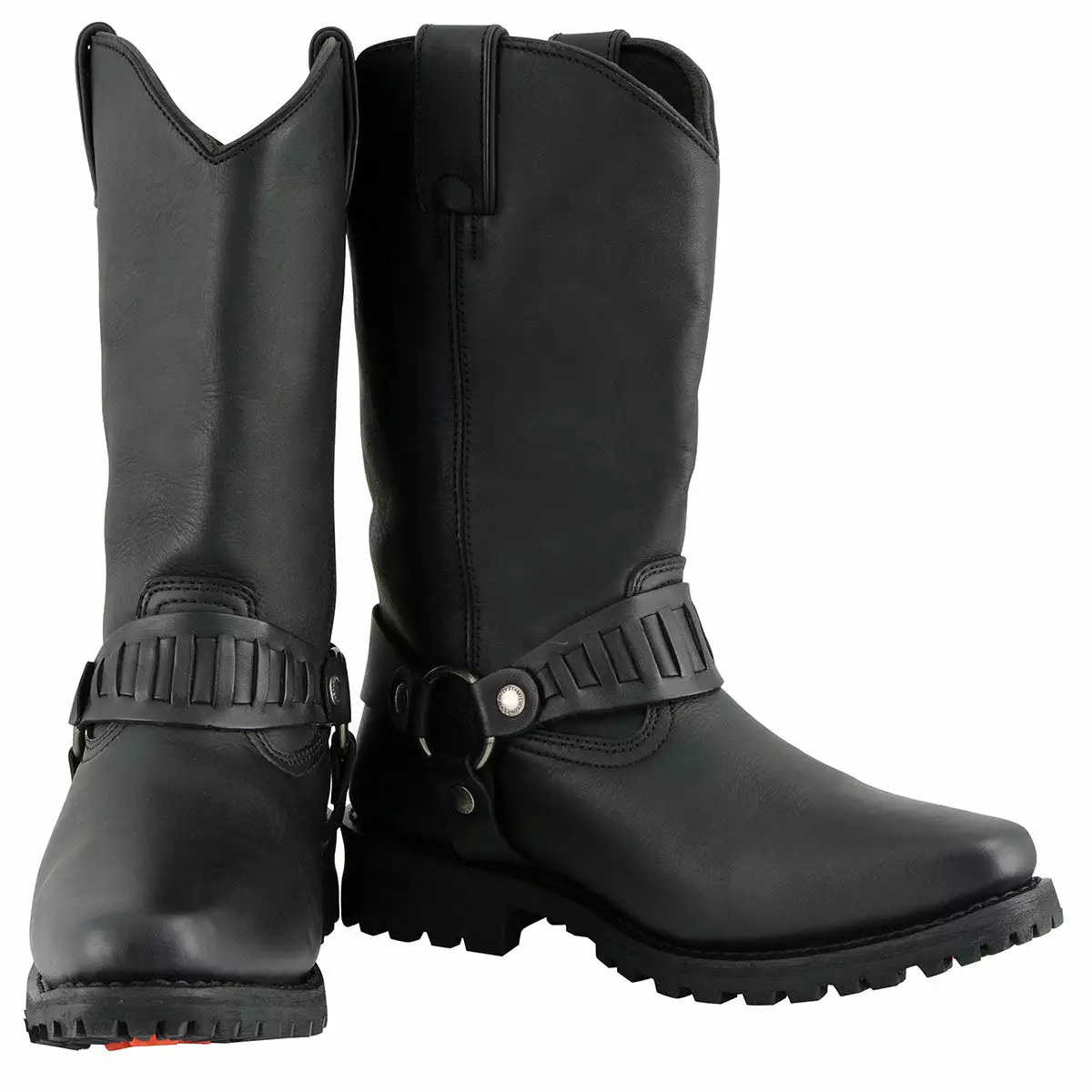 Milwaukee Leather MBM9015 Men’s Black 11-Inch Western Style Harness Motorcycle Boots 4 Milwaukee Leather MBM9015 Men’s Black 11-Inch Western Style Harness Motorcycle Boots - Image 2